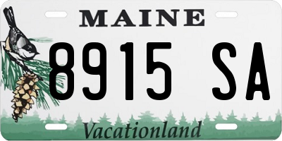 ME license plate 8915SA