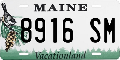 ME license plate 8916SM