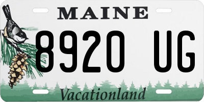 ME license plate 8920UG