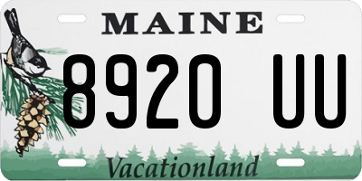 ME license plate 8920UU