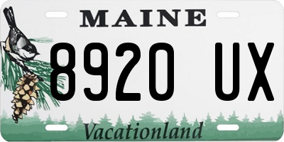 ME license plate 8920UX