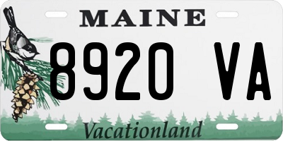 ME license plate 8920VA