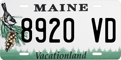 ME license plate 8920VD