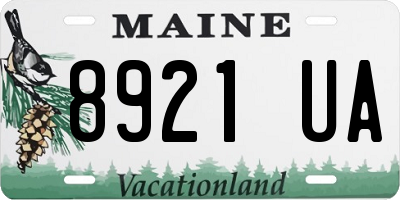 ME license plate 8921UA
