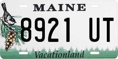 ME license plate 8921UT