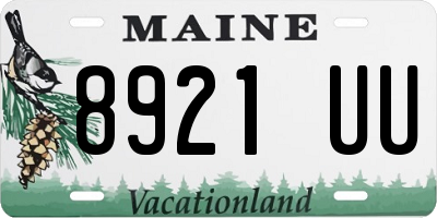 ME license plate 8921UU