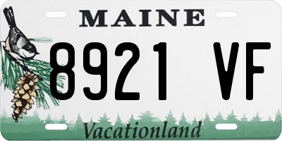 ME license plate 8921VF