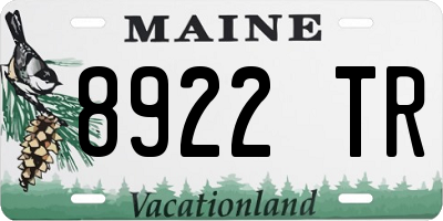 ME license plate 8922TR