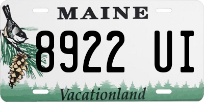 ME license plate 8922UI
