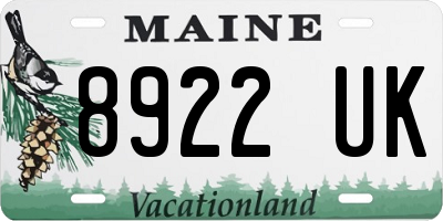 ME license plate 8922UK