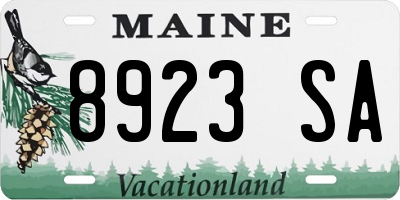 ME license plate 8923SA