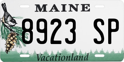 ME license plate 8923SP