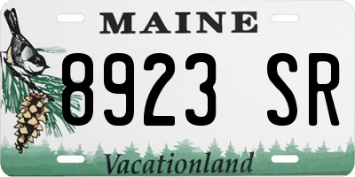 ME license plate 8923SR