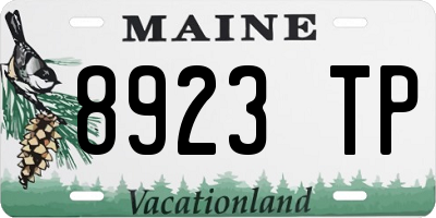 ME license plate 8923TP