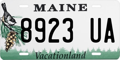 ME license plate 8923UA