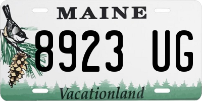 ME license plate 8923UG