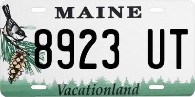 ME license plate 8923UT