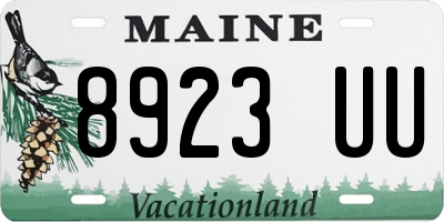 ME license plate 8923UU