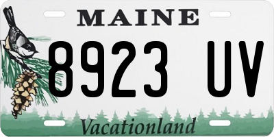 ME license plate 8923UV