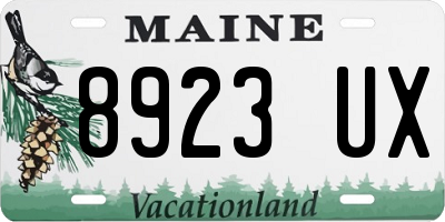 ME license plate 8923UX