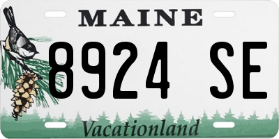 ME license plate 8924SE