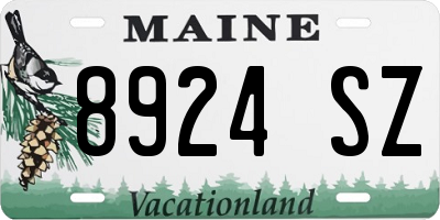 ME license plate 8924SZ