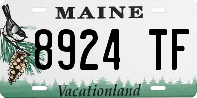 ME license plate 8924TF
