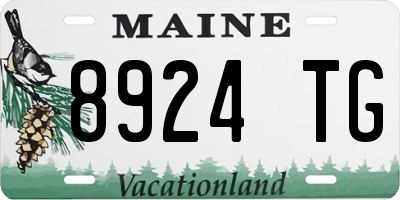 ME license plate 8924TG