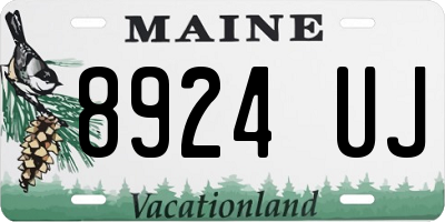 ME license plate 8924UJ