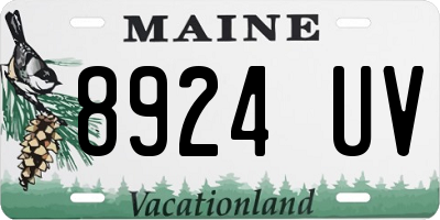 ME license plate 8924UV