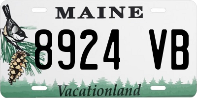 ME license plate 8924VB