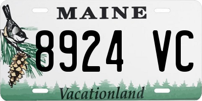 ME license plate 8924VC