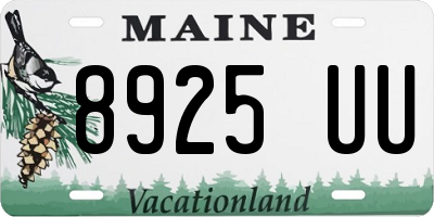 ME license plate 8925UU