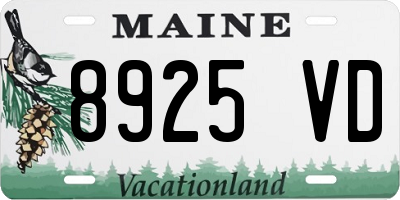 ME license plate 8925VD
