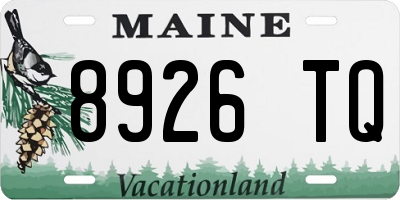 ME license plate 8926TQ
