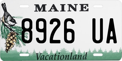 ME license plate 8926UA