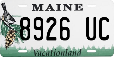 ME license plate 8926UC