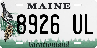 ME license plate 8926UL