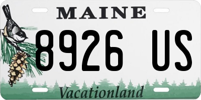 ME license plate 8926US