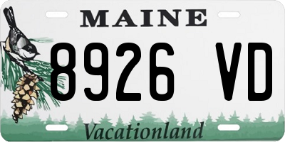 ME license plate 8926VD