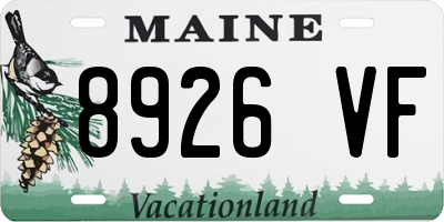 ME license plate 8926VF