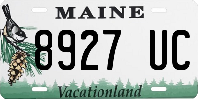 ME license plate 8927UC