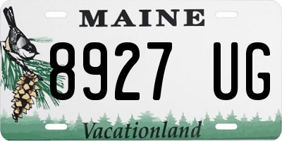 ME license plate 8927UG