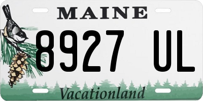 ME license plate 8927UL