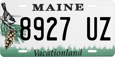 ME license plate 8927UZ
