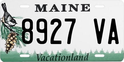 ME license plate 8927VA