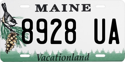 ME license plate 8928UA