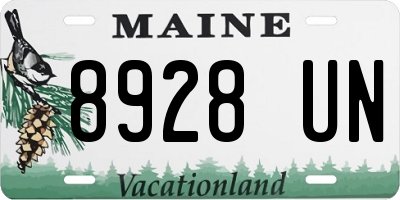 ME license plate 8928UN