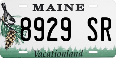 ME license plate 8929SR