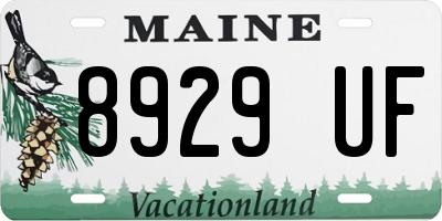 ME license plate 8929UF
